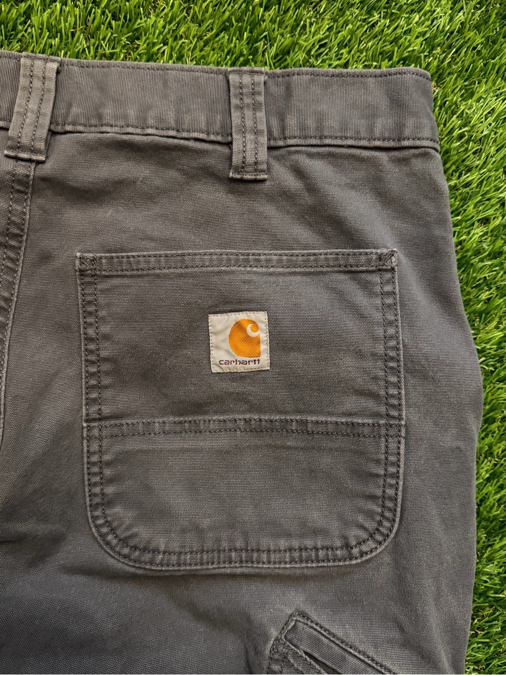 Gray Carhartt relaxed fit chino work pants